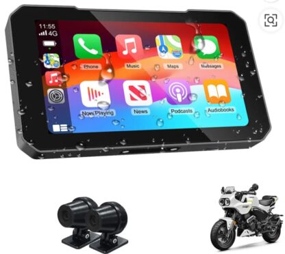 LIGHTSHOW LSMCP/AA 5″ MOTORCYCLE DISPLAY W/ WIRELESS CAR PLAY & AA WATERPROOF - Image 3